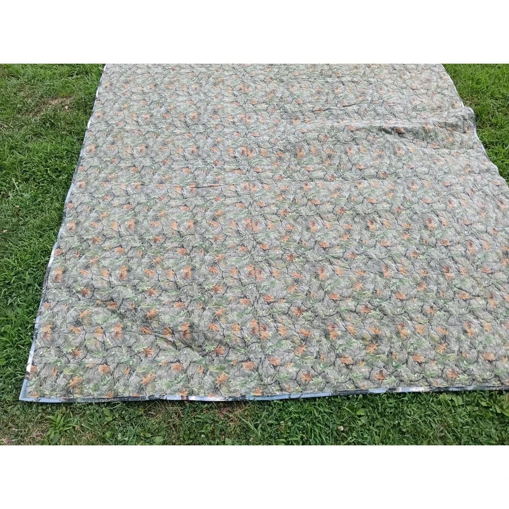 Homemade Eagle Woodland Quilt 94x95 Tree Applique Cabin Lodge Full/Queen Blanket